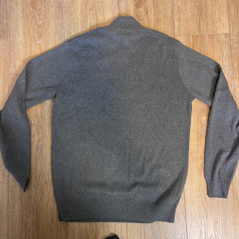 Dockers Mens XL T Xl G 100% Cotton Gray 1/4 Zip Pullover Sweater - Picture 5 of 7